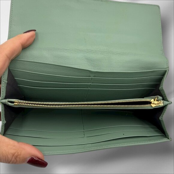 Fendi Bifold Leather Wallet Mint Green - Picture 7 of 9
